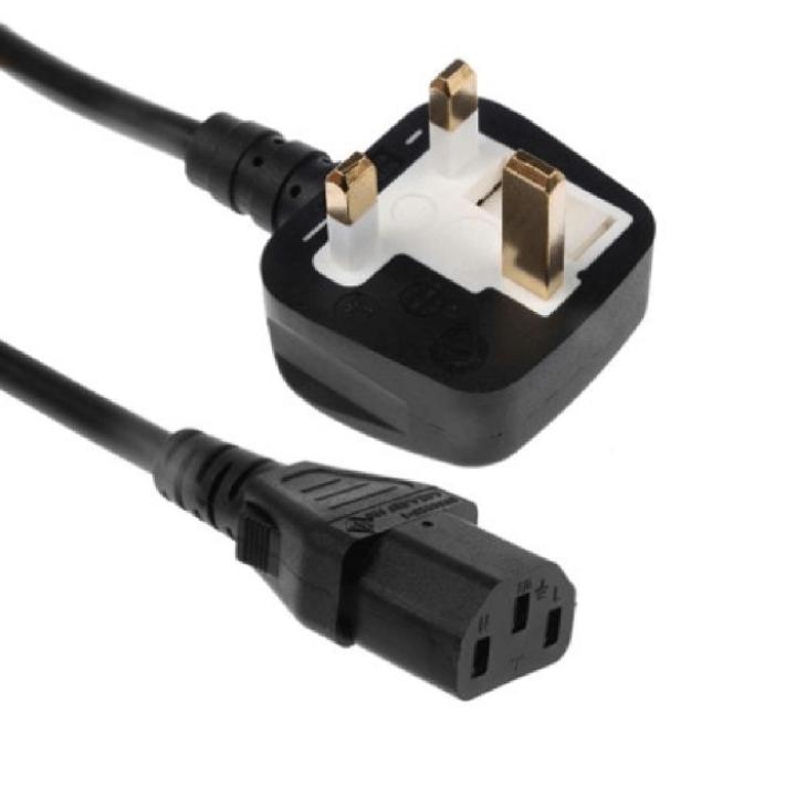 3 Pin Black Desktop Power Cable for PC and Monitor